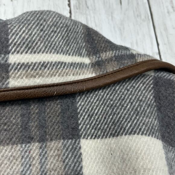 Woman Within Gray Black White Plaid Lined Button Up Winter Jacket Coat 18W - Picture 5 of 13